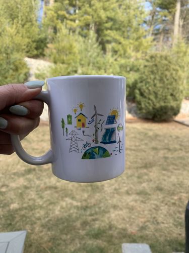Customer photo review of Renewable Energy White glossy mug