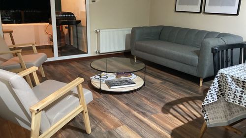 Customer photo review of Mesa de Centro Dos Niveles Redonda | Glass Mima