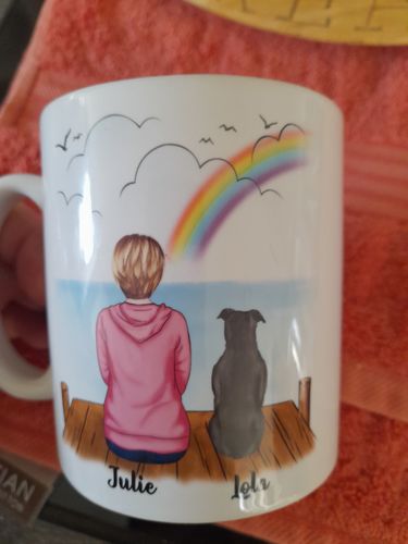 Customer photo review of Girl & Dogs - Life is better with a dog Personalised Mug