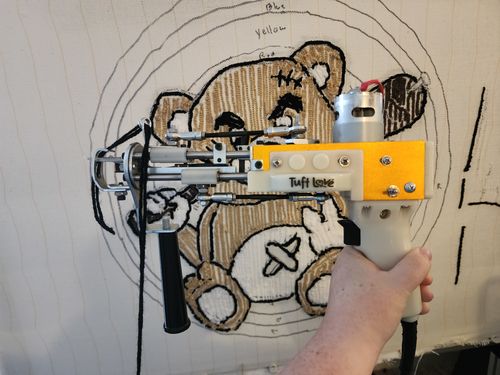 Customer photo review of Cut Pile Tufting Machine - The Spider