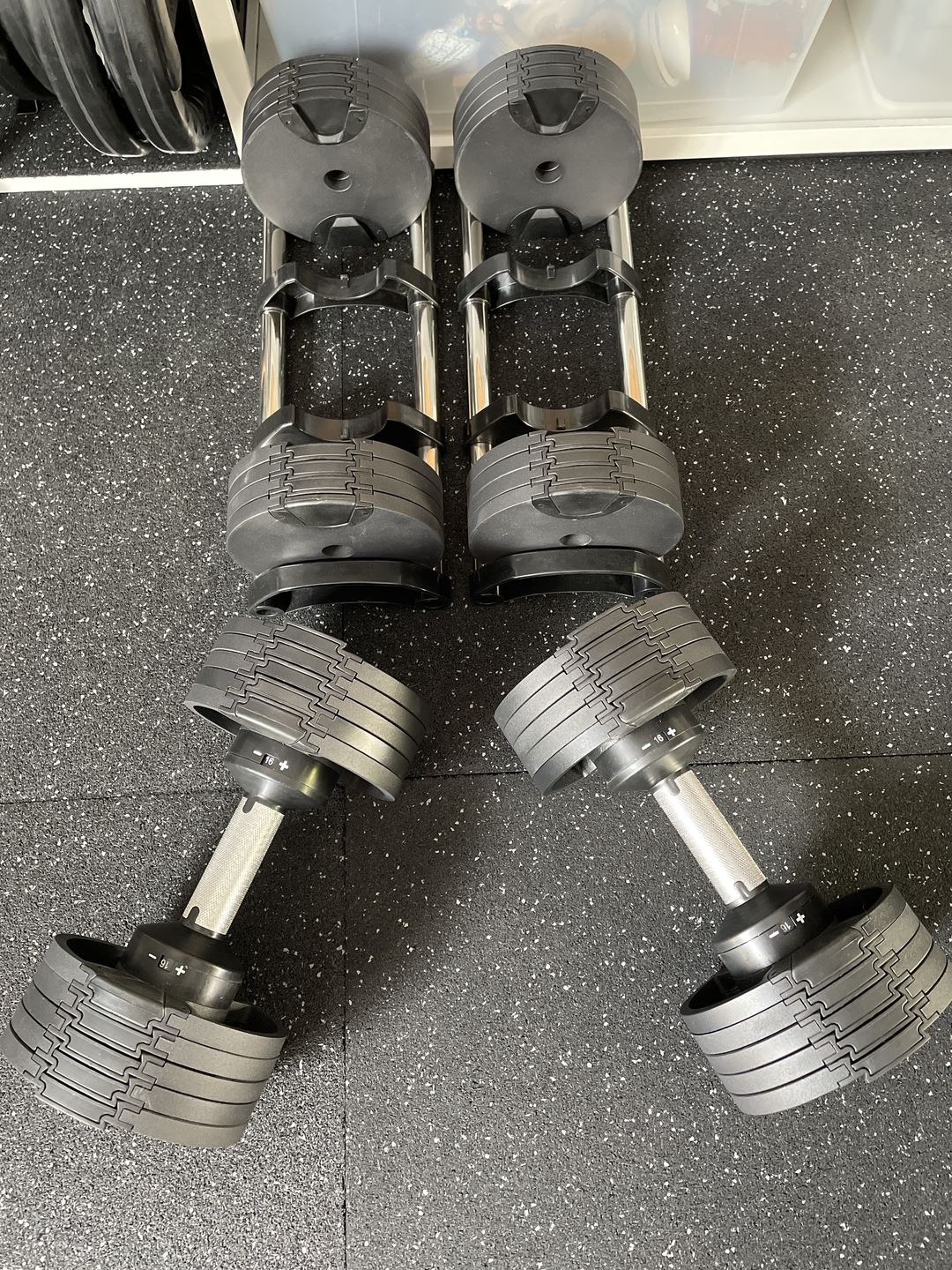 Customer photo review of BRIXX Adjustable Dumbbells 32kg - Pair