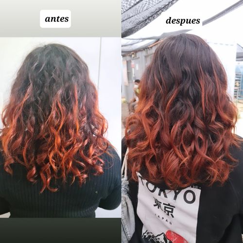 Reseña con foto de un cliente sobre Henna Jamila Hair
