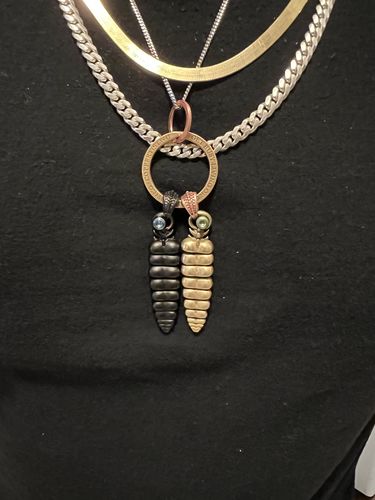 Customer photo review of Rattlesnake Tail Pendant