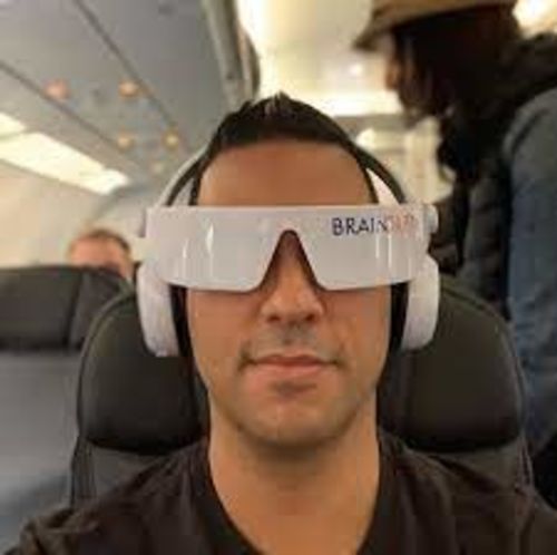 Customer photo review of Braintap Headset - Light & Sound Therapy