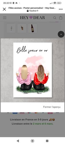 Customer photo review of Filles assises - Poster personnalisé