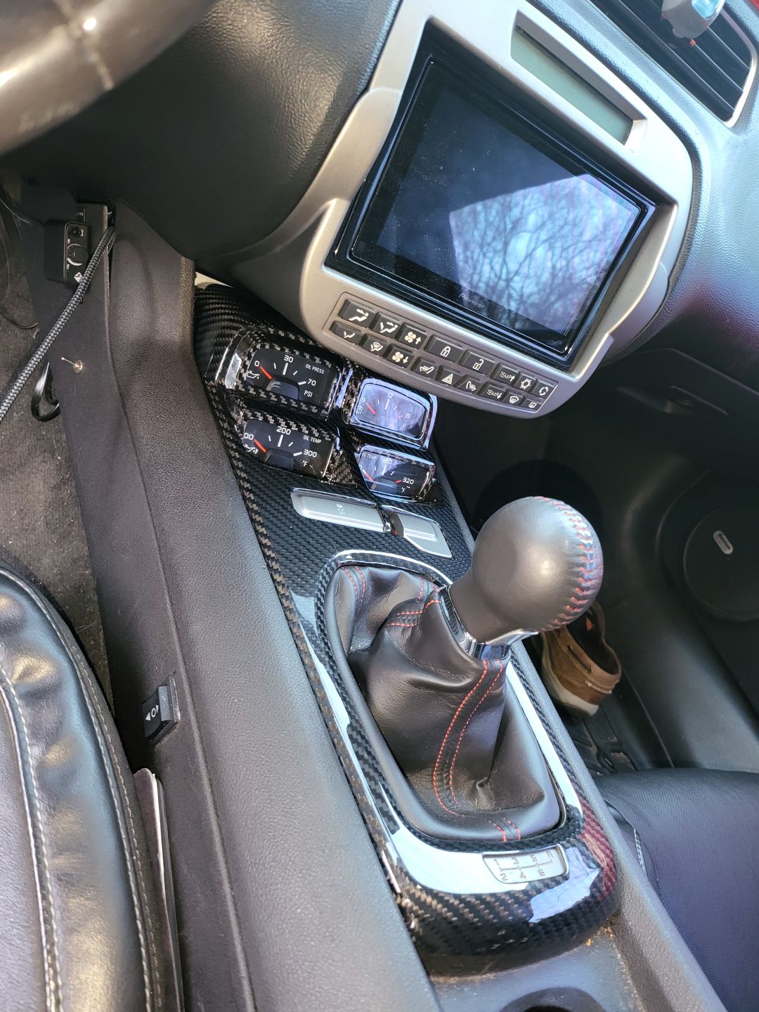 Customer photo review of Interior Carbon Fiber Center Console Cover for 2010-2015 Chevy Camaro