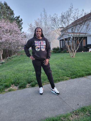 Customer photo review of Culture Embroidered Crewneck