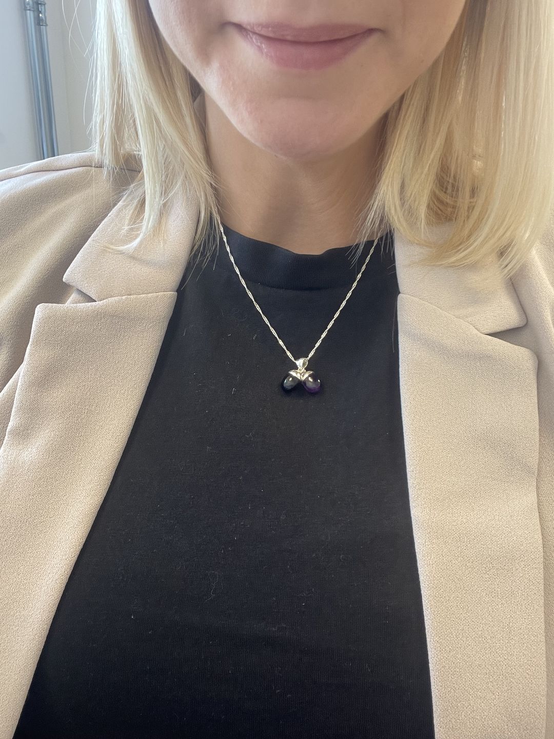 Customer photo review of Berlock Trumlad Ametist Silver