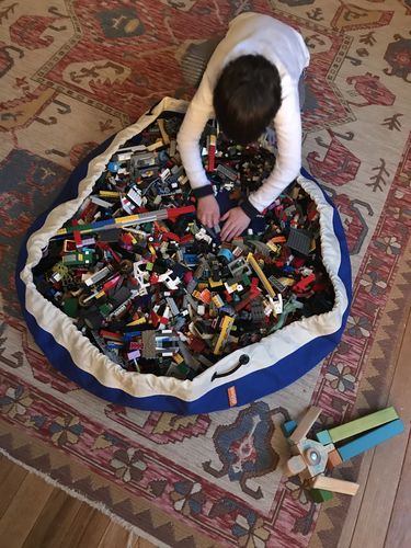 Customer photo review of Large Toy Storage Bag - Royal Blue