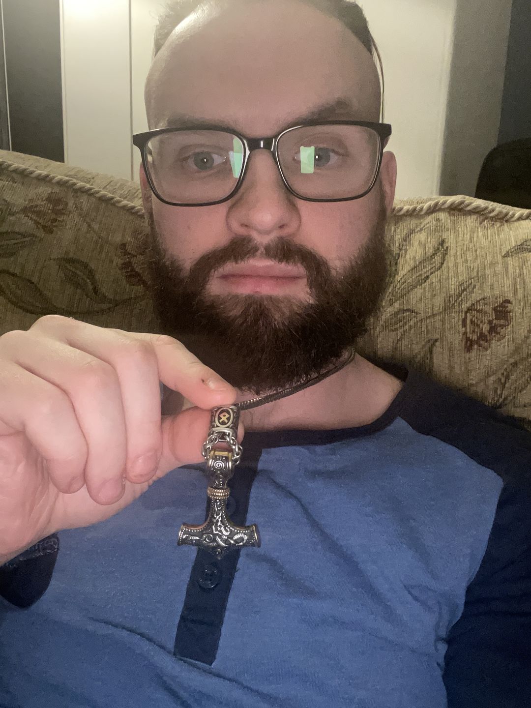 Customer photo review of Mjölnir - Thor's Hammer Stainless Steel Necklace