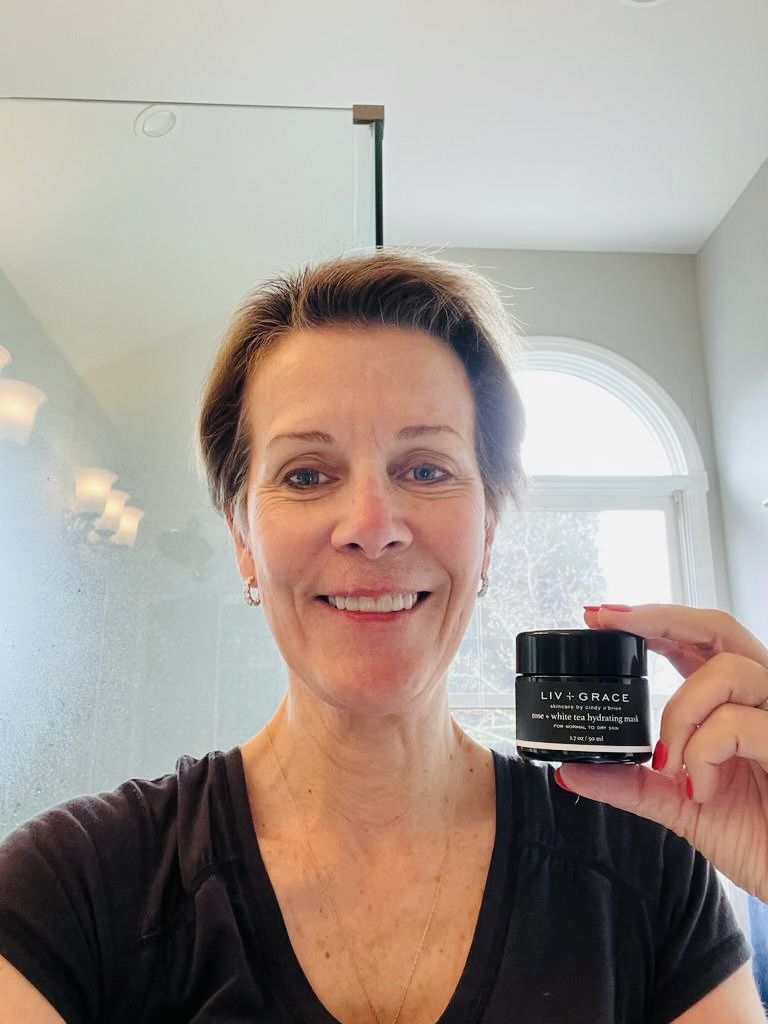 Customer photo review of Rose + White Tea Hydrating Mask and Sleepwear