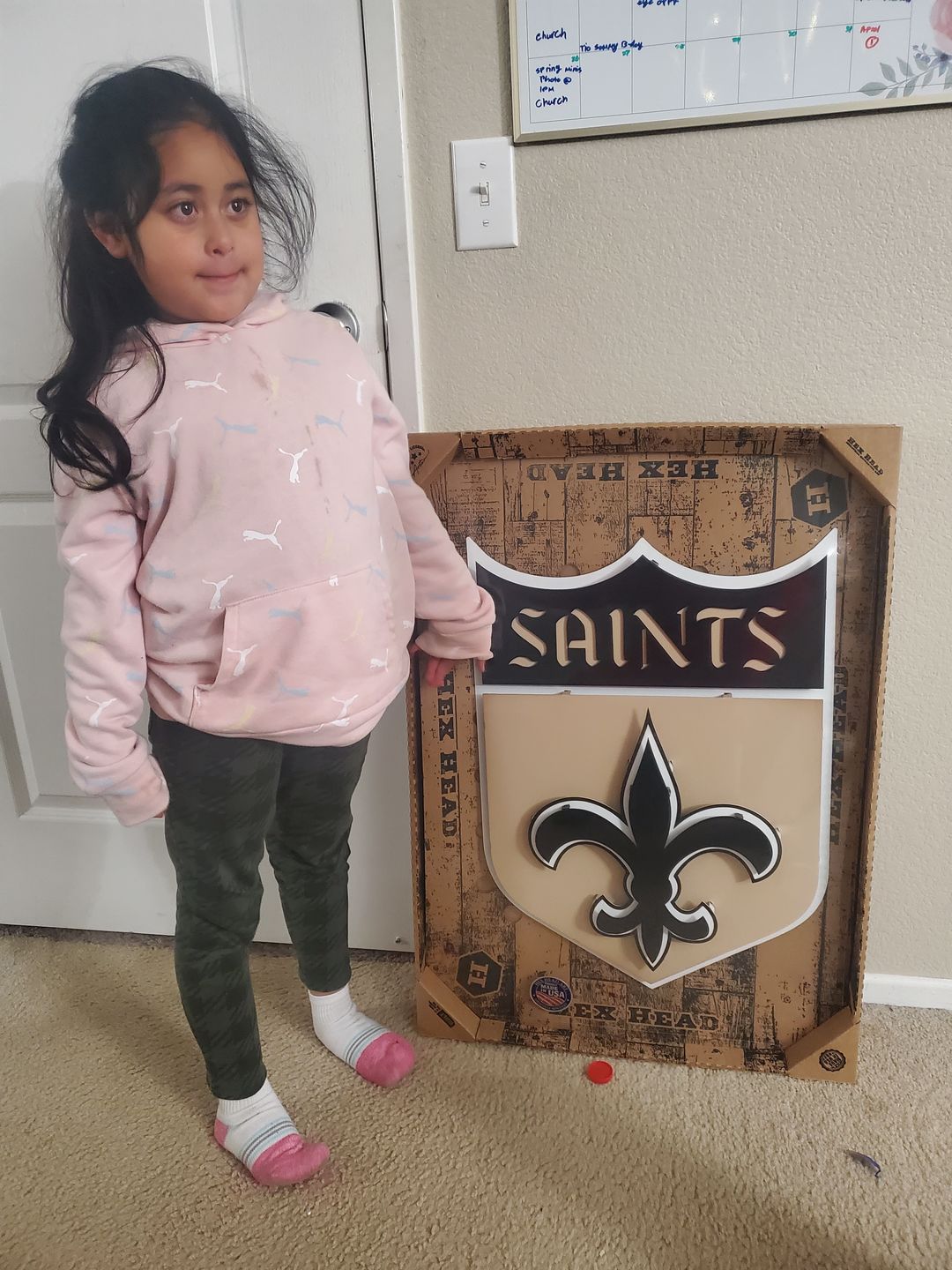Customer photo review of New Orleans Saints "CLASSIC SHIELD" 3D Vintage Metal Wall Art