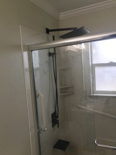 Customer photo review of 3-Sprayers Wall Mounted Shower Faucet Oil Rubbed Bronze