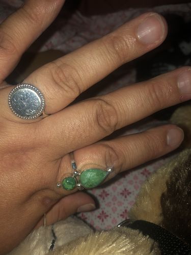 Customer photo review of Sterling Silver Authentic Turquoise Ring