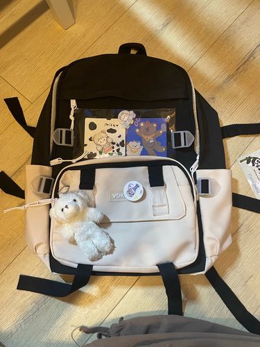 Customer photo review of Simply Cute School Backpack with Teddy Pendant