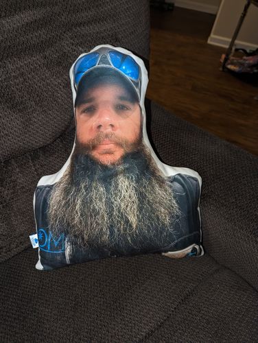 Customer photo review of Create A Custom Face Pillow