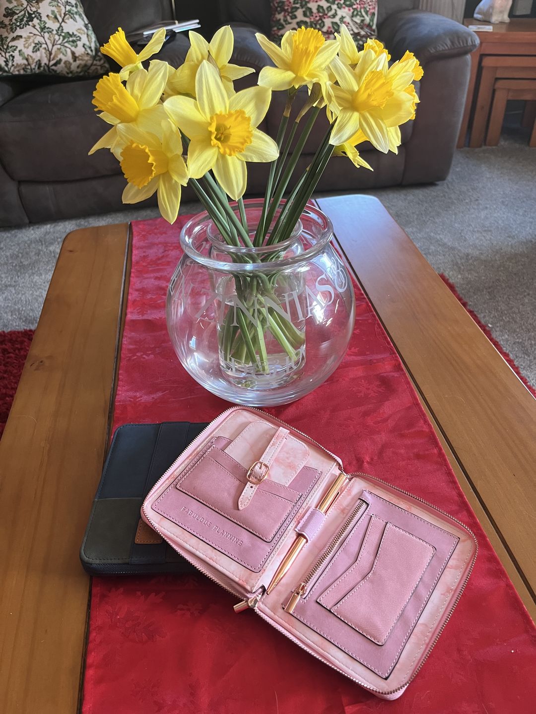 Customer photo review of Midnight Blue Suede - Travel Organiser