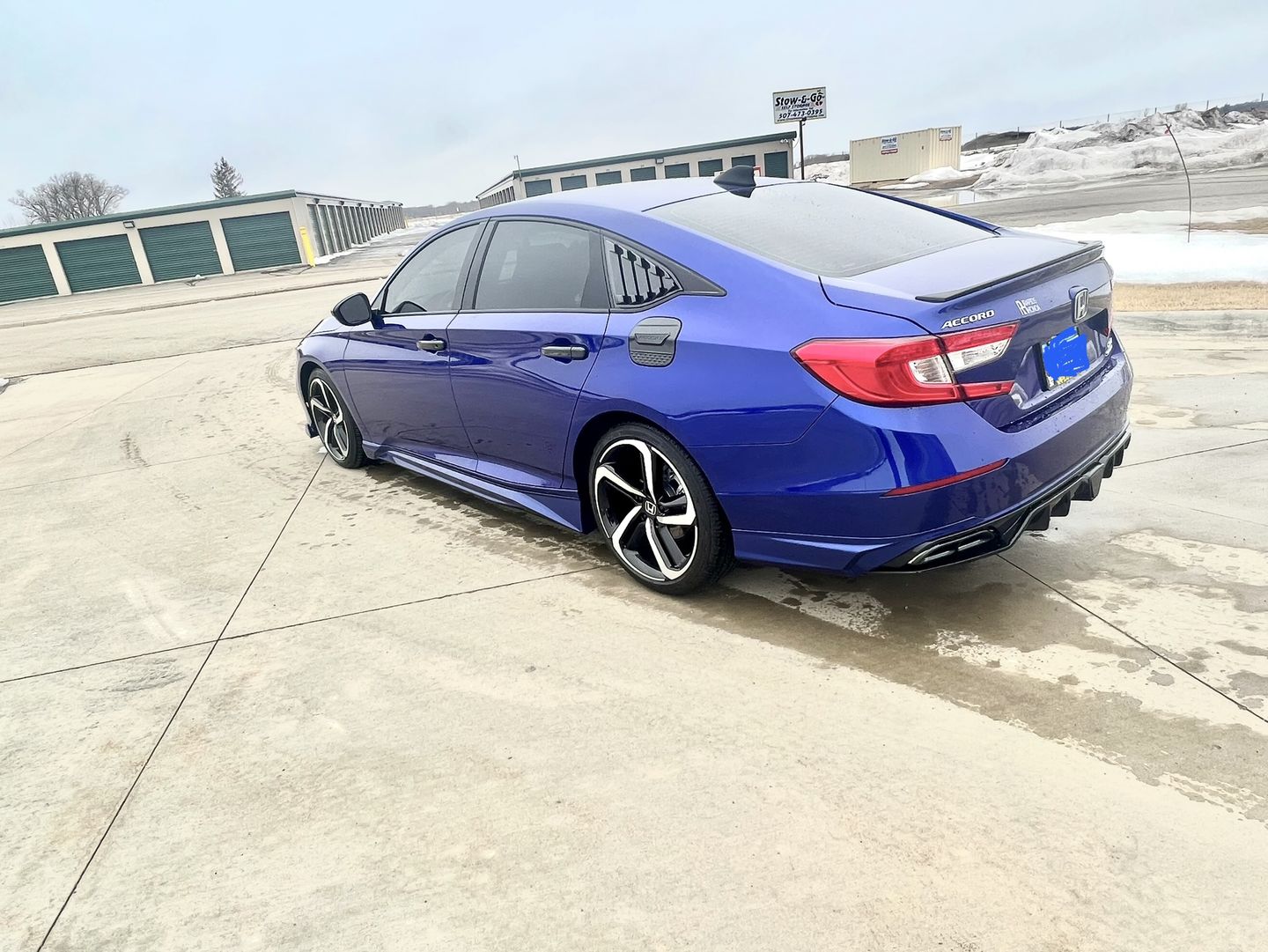 Customer photo review of Rear Bumper Diffuser Lip w/ LED Light For 2018-2023 Honda Accord