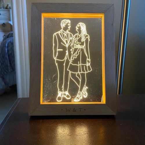 Customer photo review of Personalisierte 3D-Fotoholzlampe