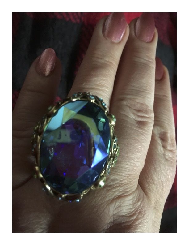 Customer photo review of HEIDI DAUS® "Dare To Wear" Oversized Crystal Cocktail Statement Ring