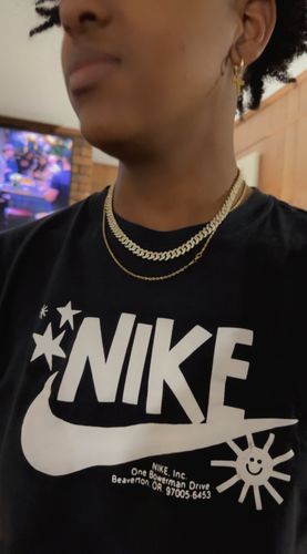 Customer photo review of The Faith® - 925 Sterling Silver Hoop Dangle Cross Men's Earrings