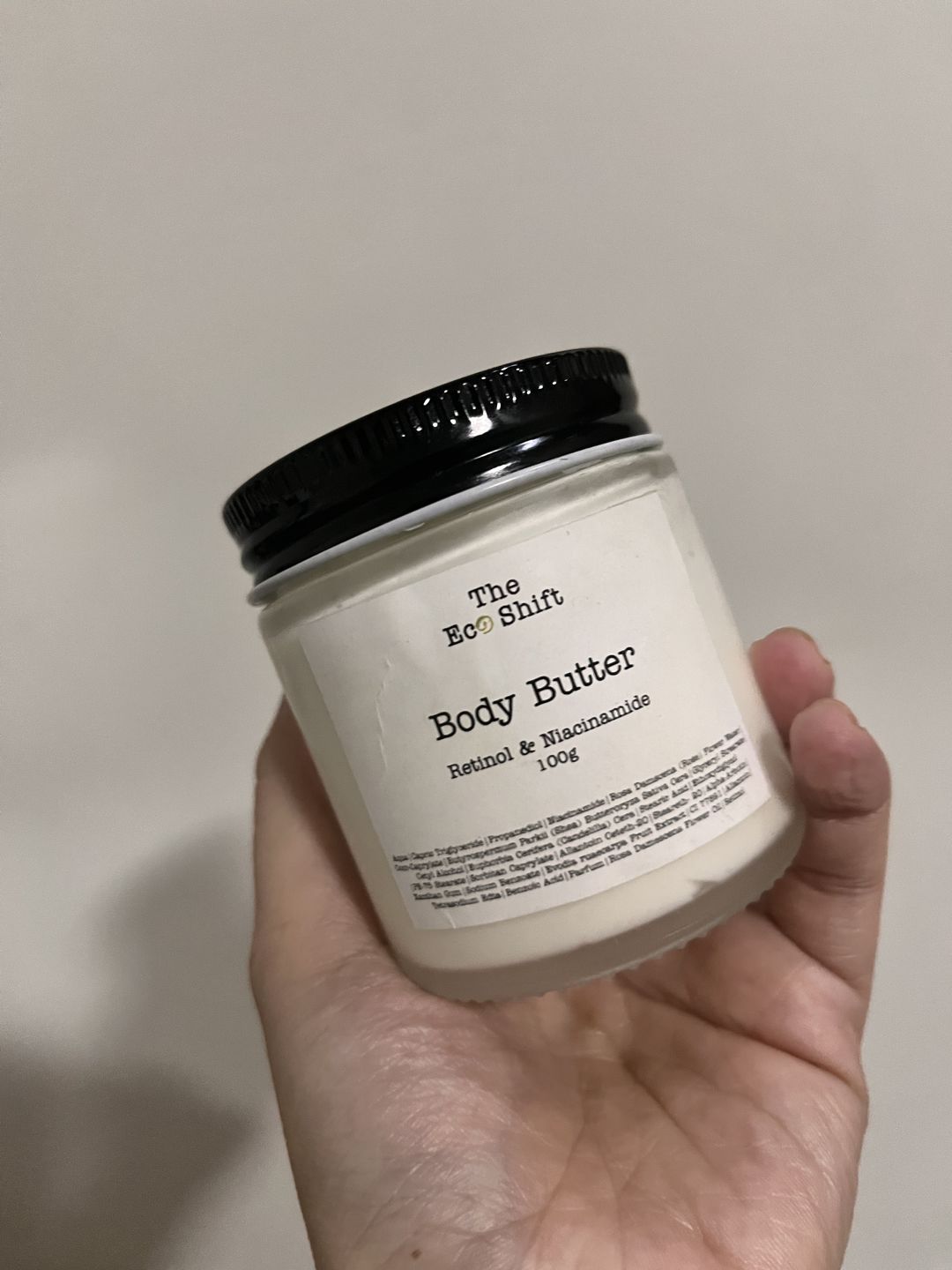 Customer photo review of Brightening and Anti Ageing Body Butter with Retinol & Niacinamide