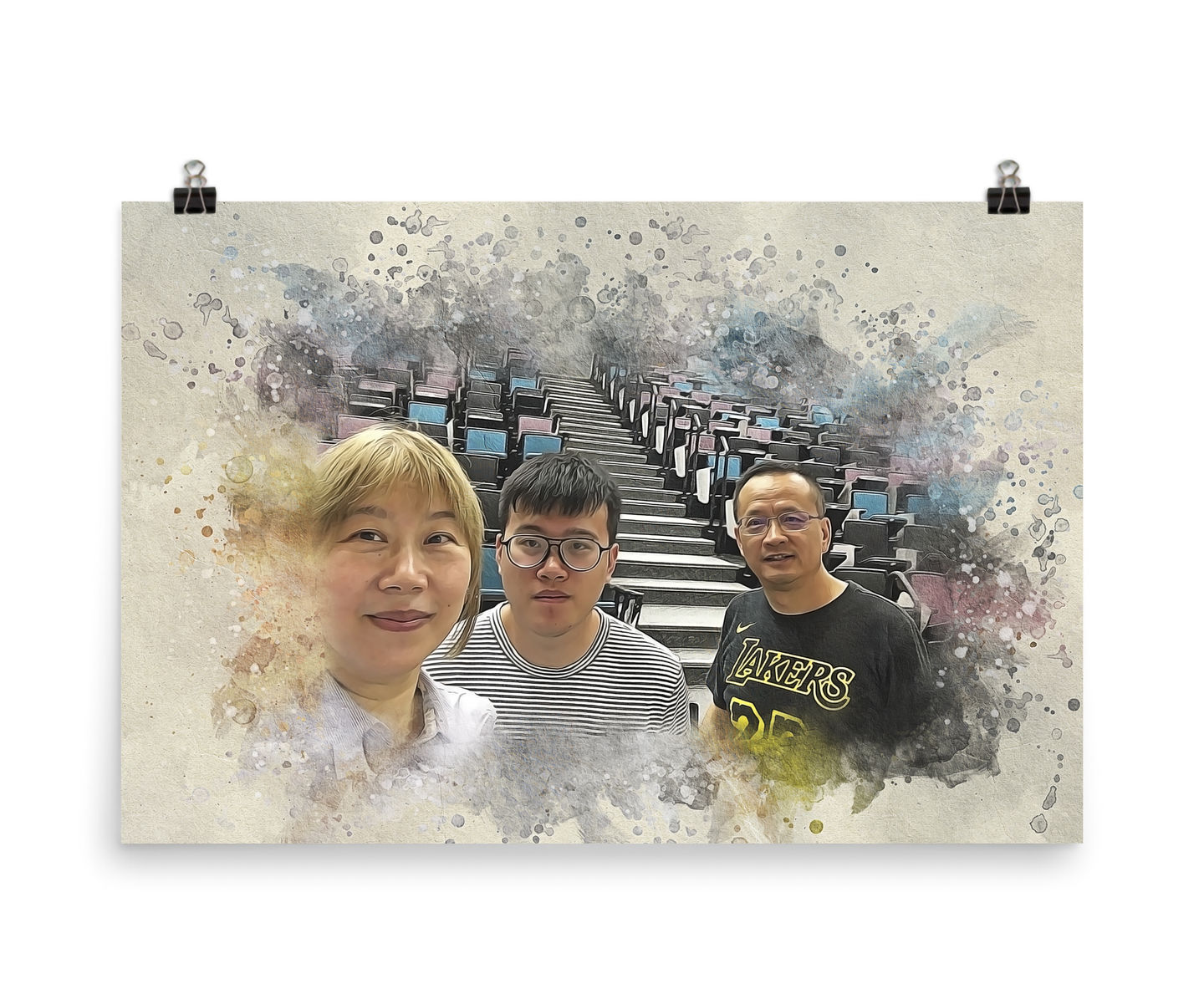 Customer photo review of Personalized baseball photo Painting