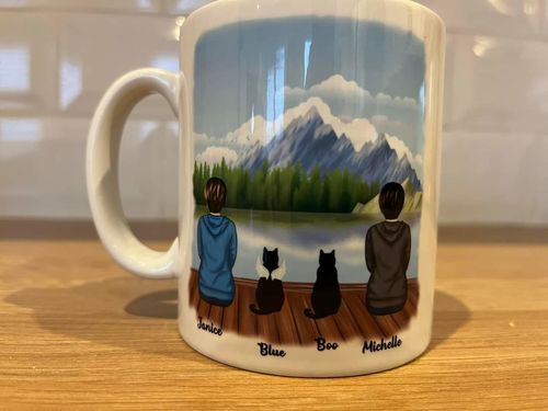 Customer photo review of Couples with Pets Mug