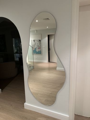 Customer photo review of Frameless Irregular Mirror (2 Sizes Available)