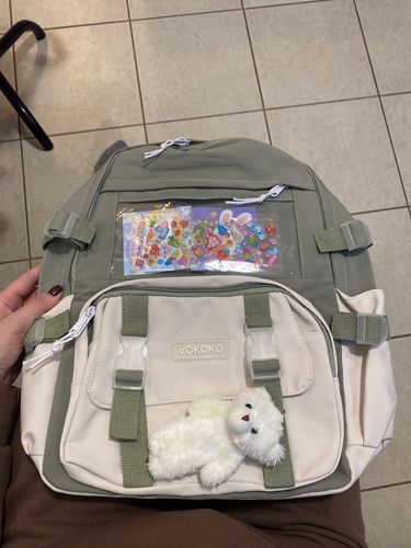 Customer photo review of Simply Cute School Backpack with Teddy Pendant