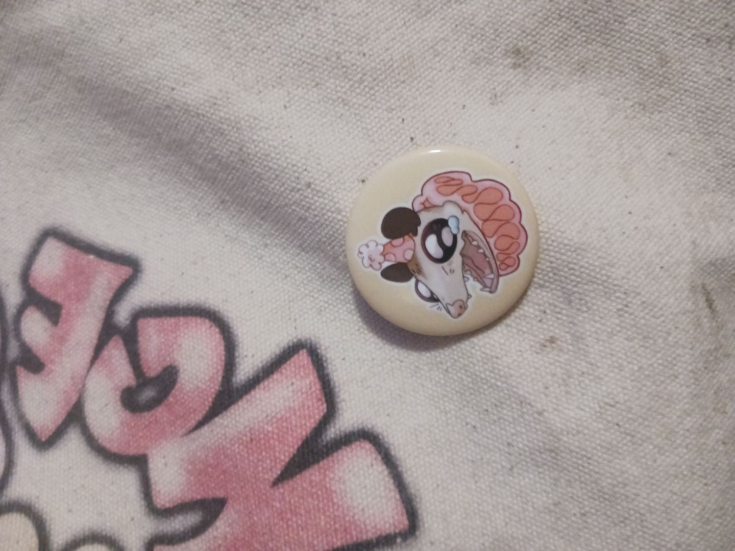 Customer photo review of Party Opossum Buttons