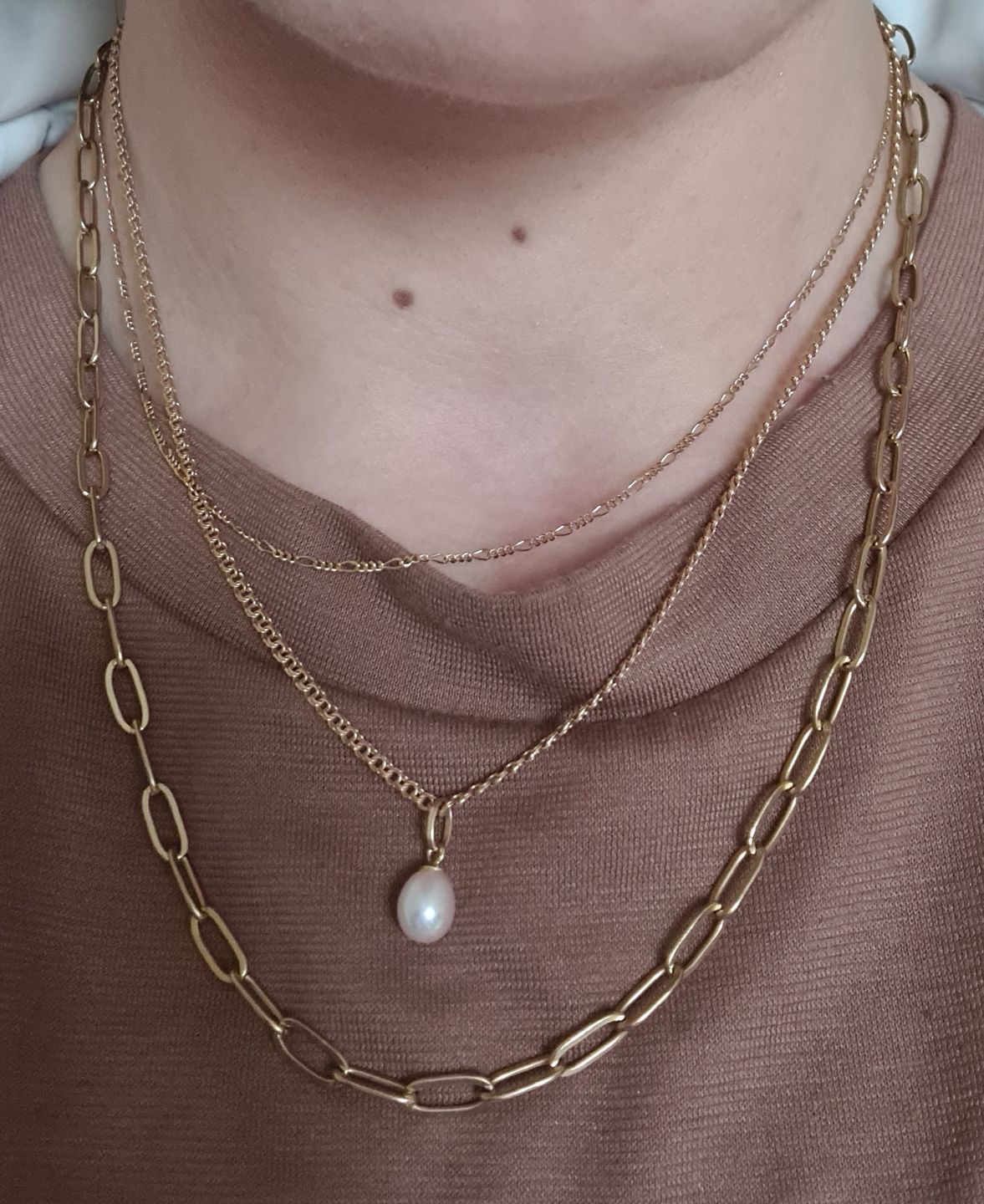 Customer photo review of Extended Paperclip Necklace