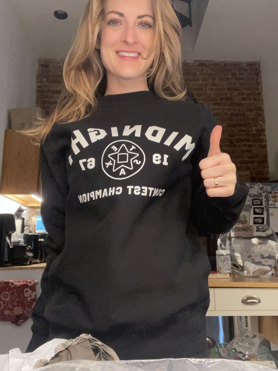 Customer photo review of Contest Champion Pullover