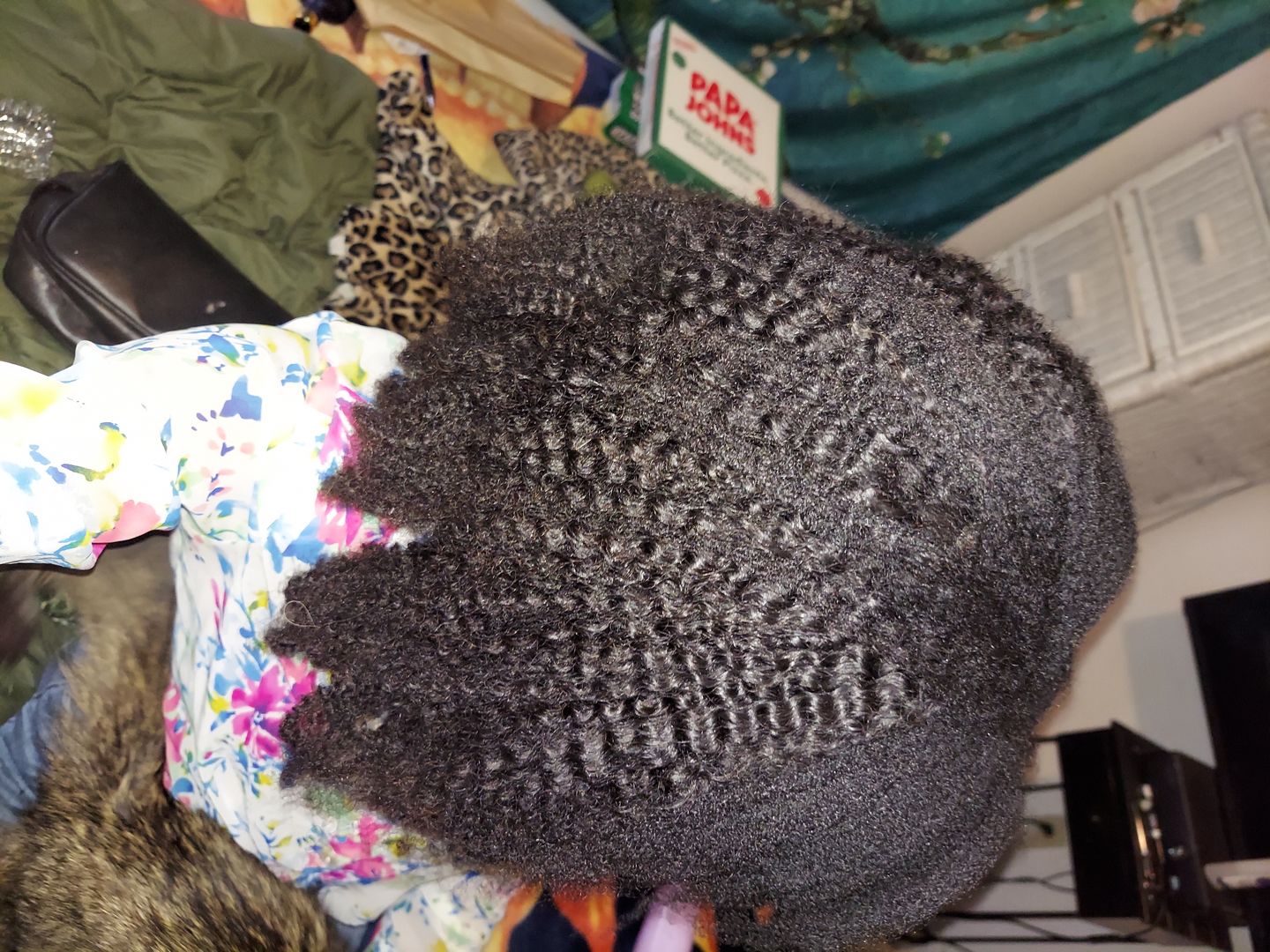 Customer photo review of Brazilian Afro Kinky Curly Texture U Part Wigs AU15