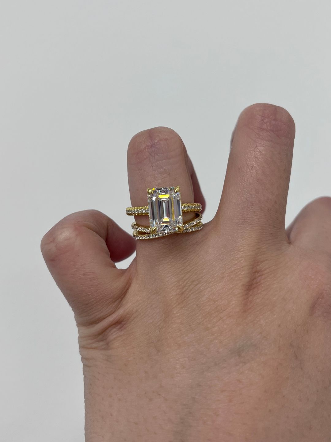 Customer photo review of Louily  X Criss Cross Wedding Band For Women In Sterling Silver