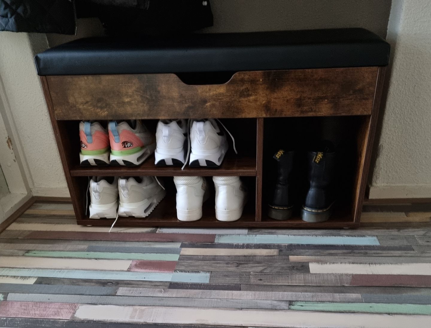 Customer photo review of Schoenenbank industrieel | Houtlook en Staal | 80x30x44cm