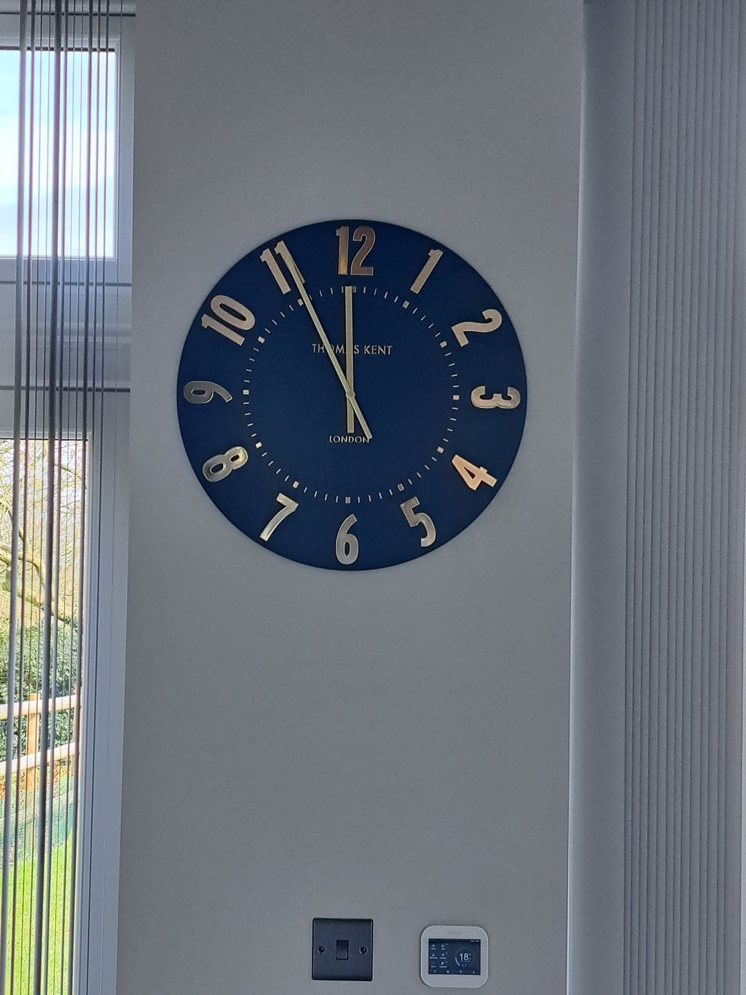 Customer photo review of Thomas Kent London. Mulberry Wall Clock 20" (51cm) Midnight Blue