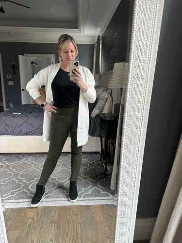 Customer photo review of Bridgette Cardigan Sweater in Ivory