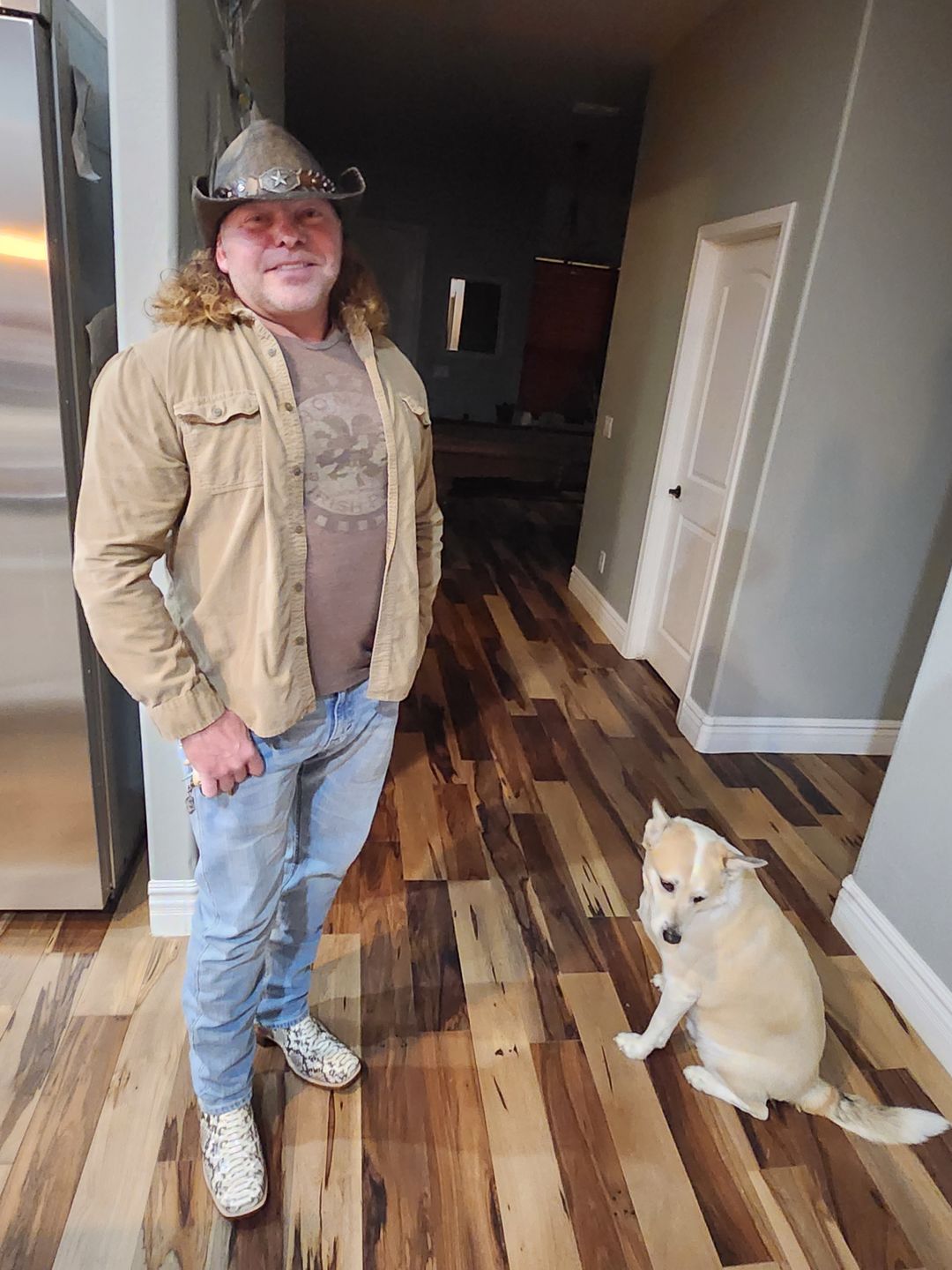 Customer photo review of Cowtown Men’s Square Toe Python Boot Q818