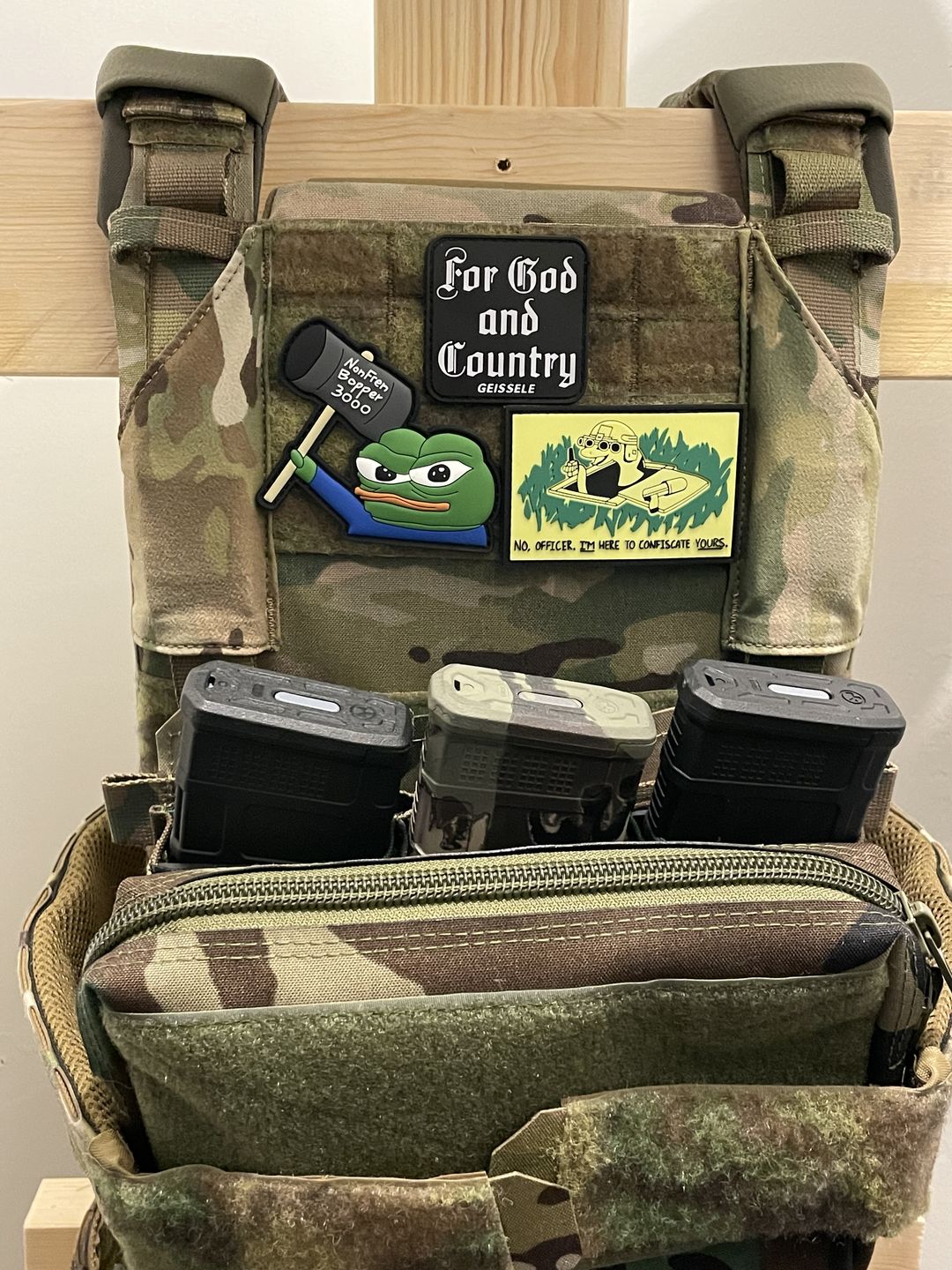 Customer photo review of Im Here To Confiscate Yours Morale Patch
