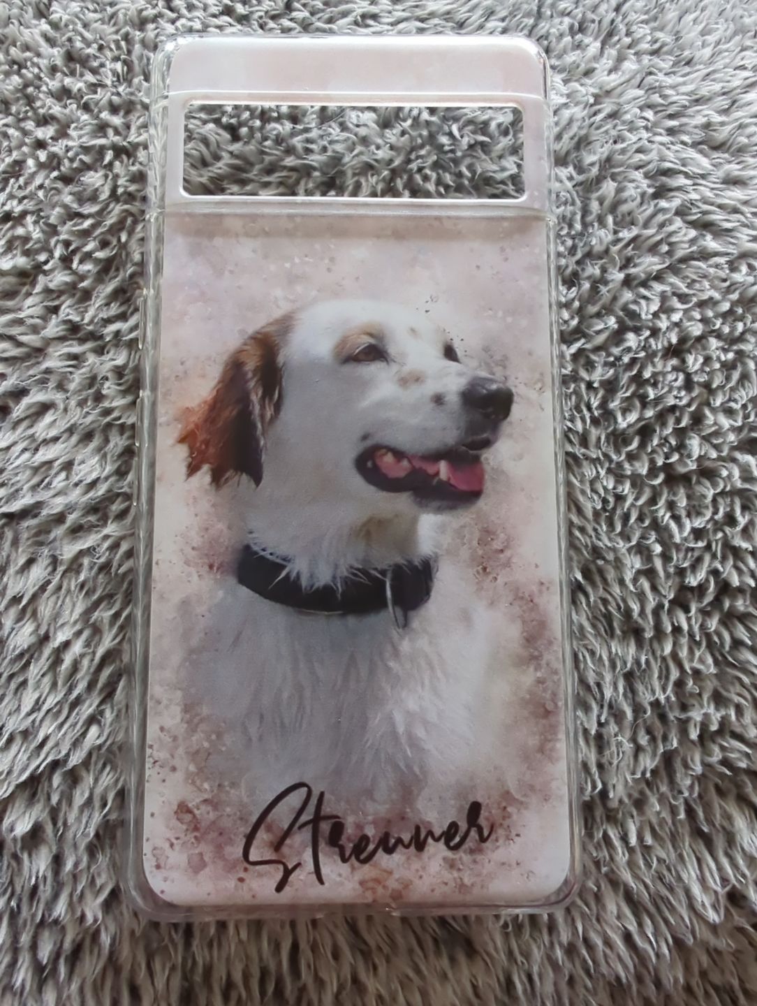Customer photo review of Personalisierte Portrait Handyhülle – Aquarell Stil