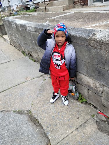 Customer photo review of Men Smile Face Post Human Chenille Hoodie - Black