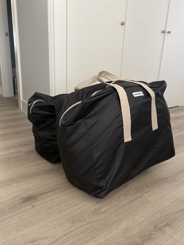 Customer photo review of Bolsa MyBigBag Negra y asas piedra (cremallera piedra)