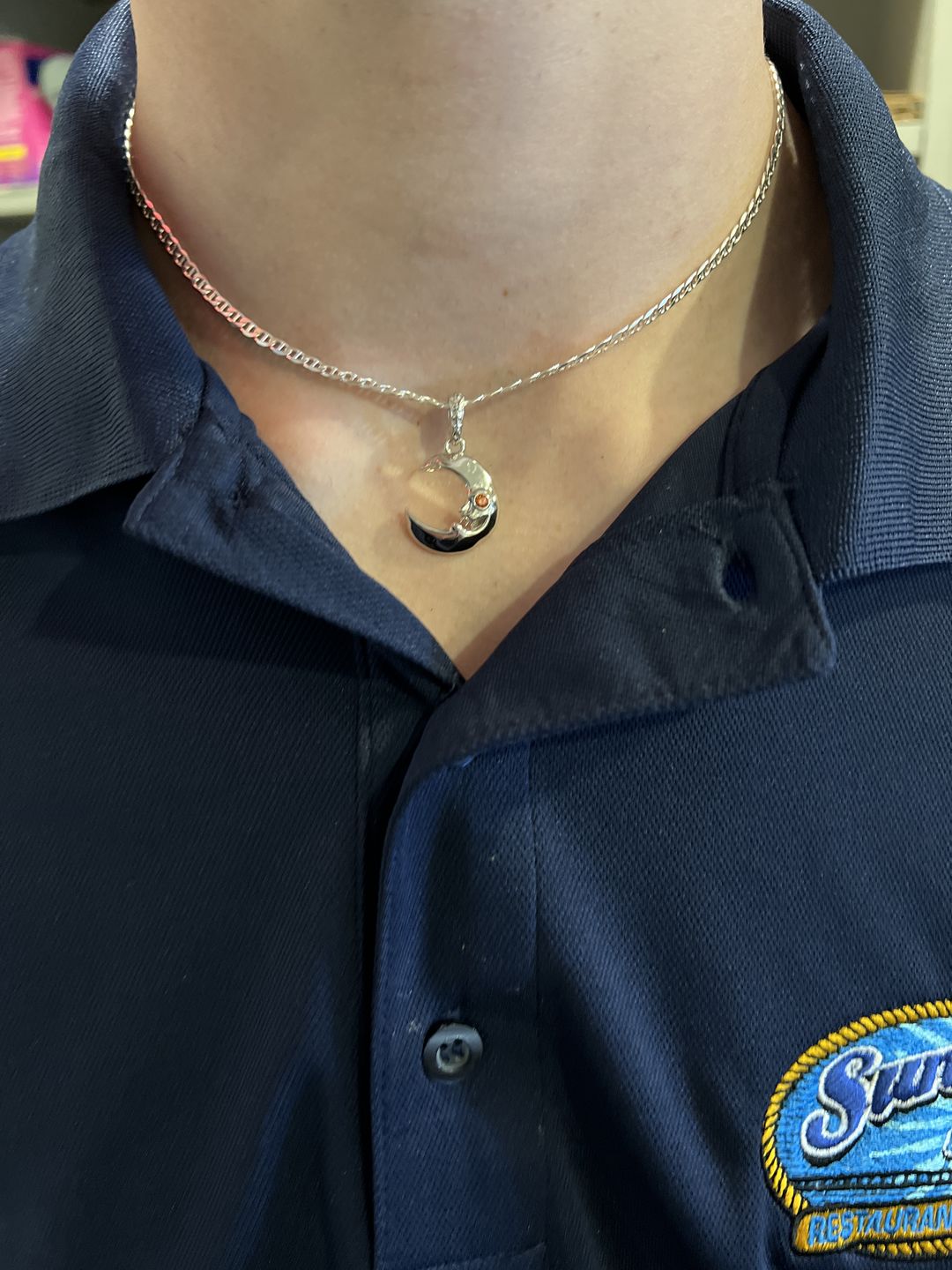 Customer photo review of 3MM STERLING SILVER MARINER CHAIN