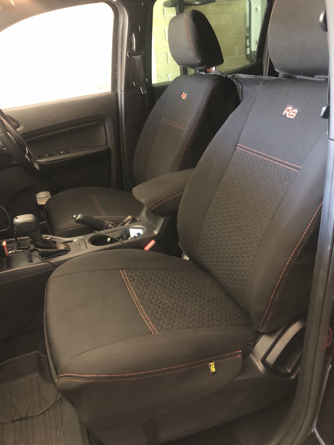 Customer photo review of Ford Ranger PX III Premium Neoprene 2x Front Seat Covers (Made to Order)