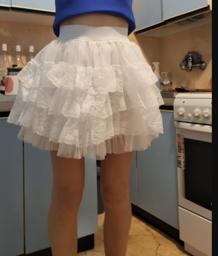 Customer photo review of 'The Spell' Black Elastic Gothic Lace Skirt