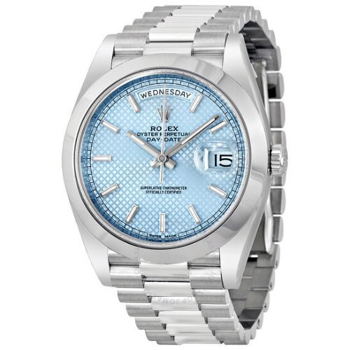 Customer photo review of Day-Date Ice Blue Diagonal Motif Dial - Code: RLX069