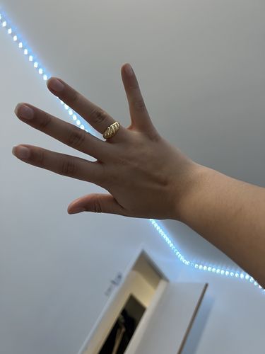 Customer photo review of Bague Croissant - Vermeil