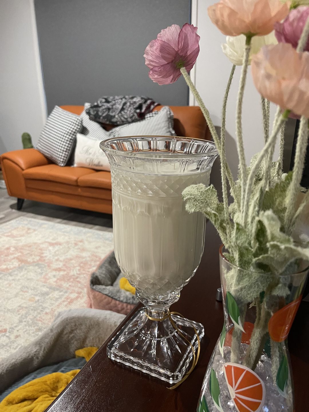 Customer photo review of Crystal Vase Candle - Coconut & Lime