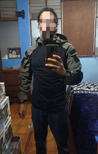 Customer photo review of Outdoor Combat Hooded Long Sleeve Men's T-shirt